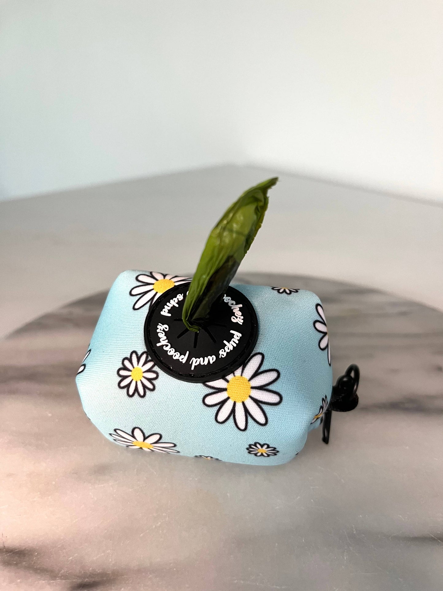 Blue Daisy Poop Bag Holder