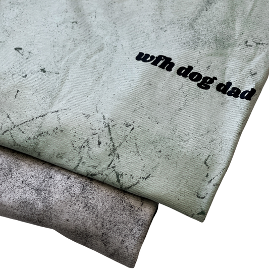 Work From Home Dog Dad - Acid Wash T-Shirt