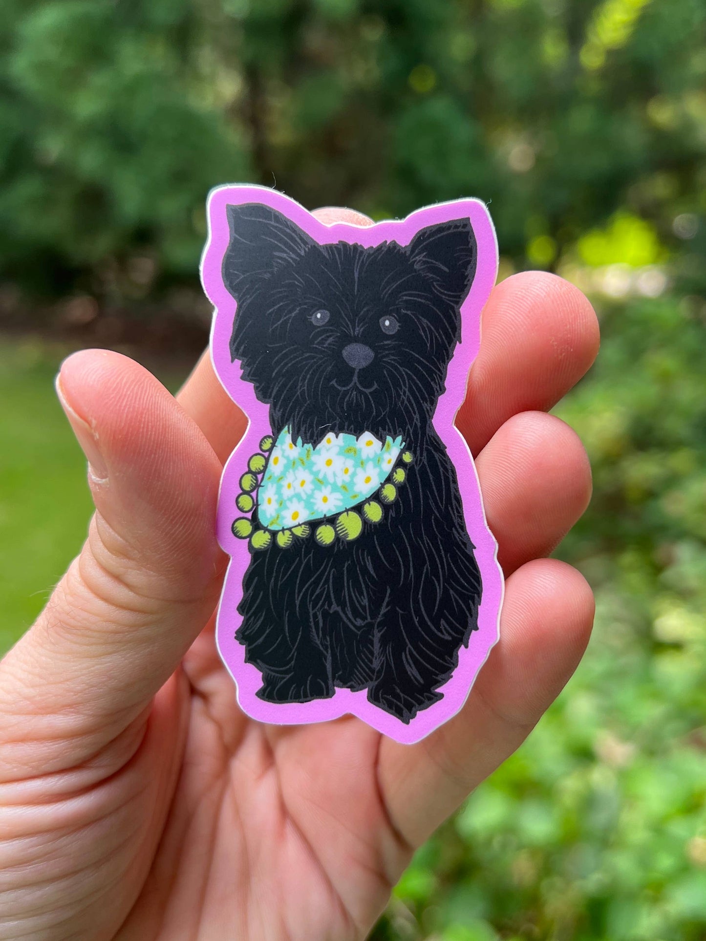 Preppy Yorkie Sticker - Lucky Paws BCS