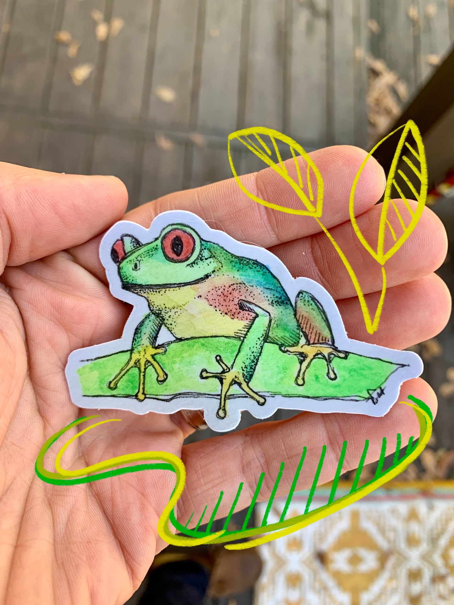 Frog Sticker - Lucky Paws BCS