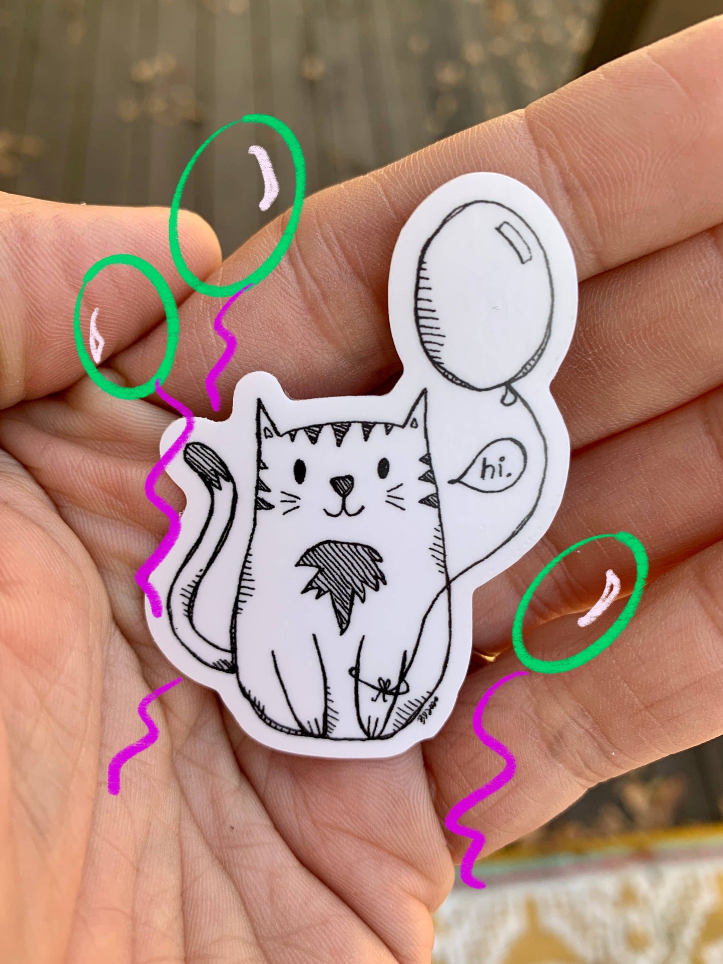 Kitten Sticker - Lucky Paws BCS