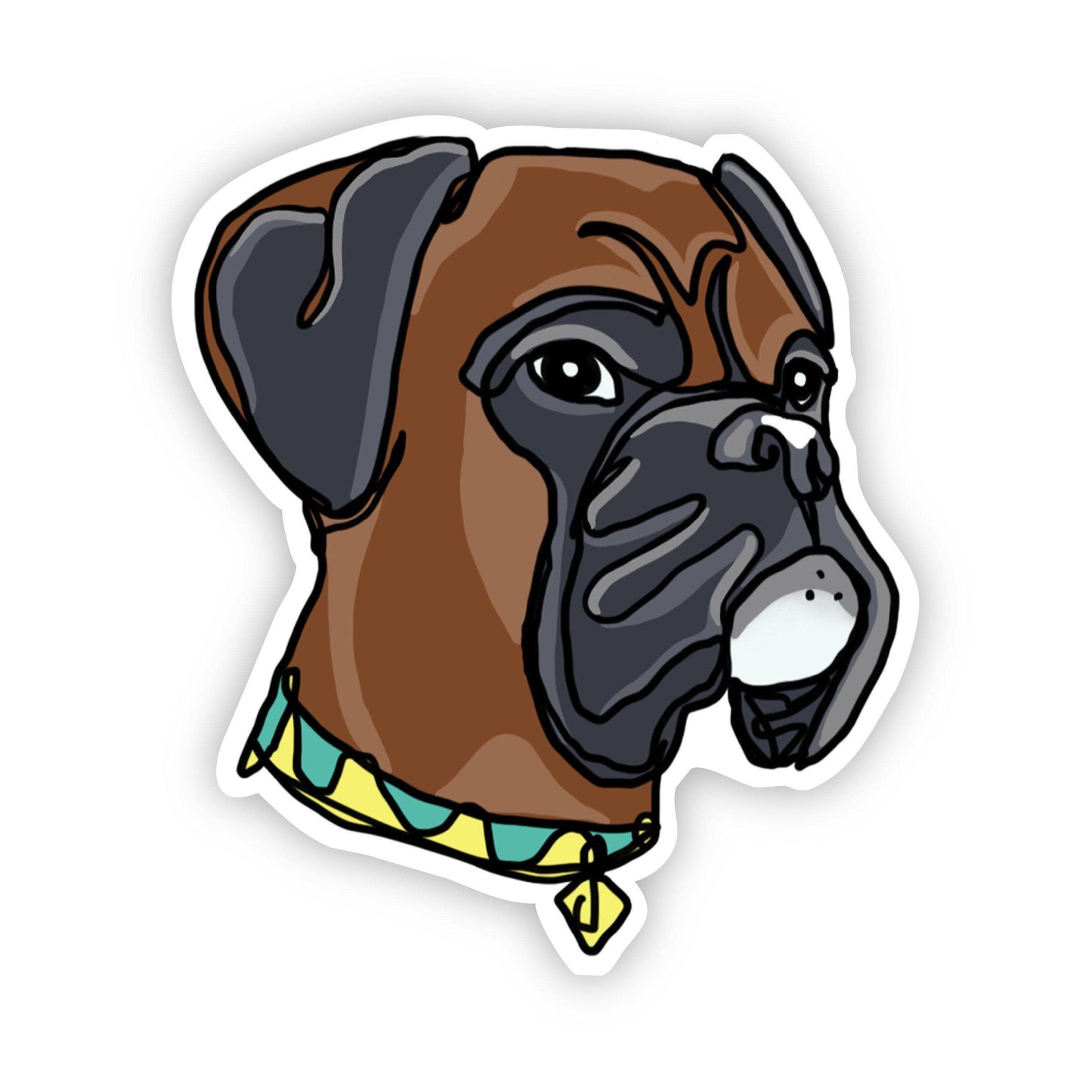 Boxer Dog Sticker - Lucky Paws BCS