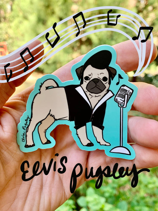 Elvis Pugsley Sticker