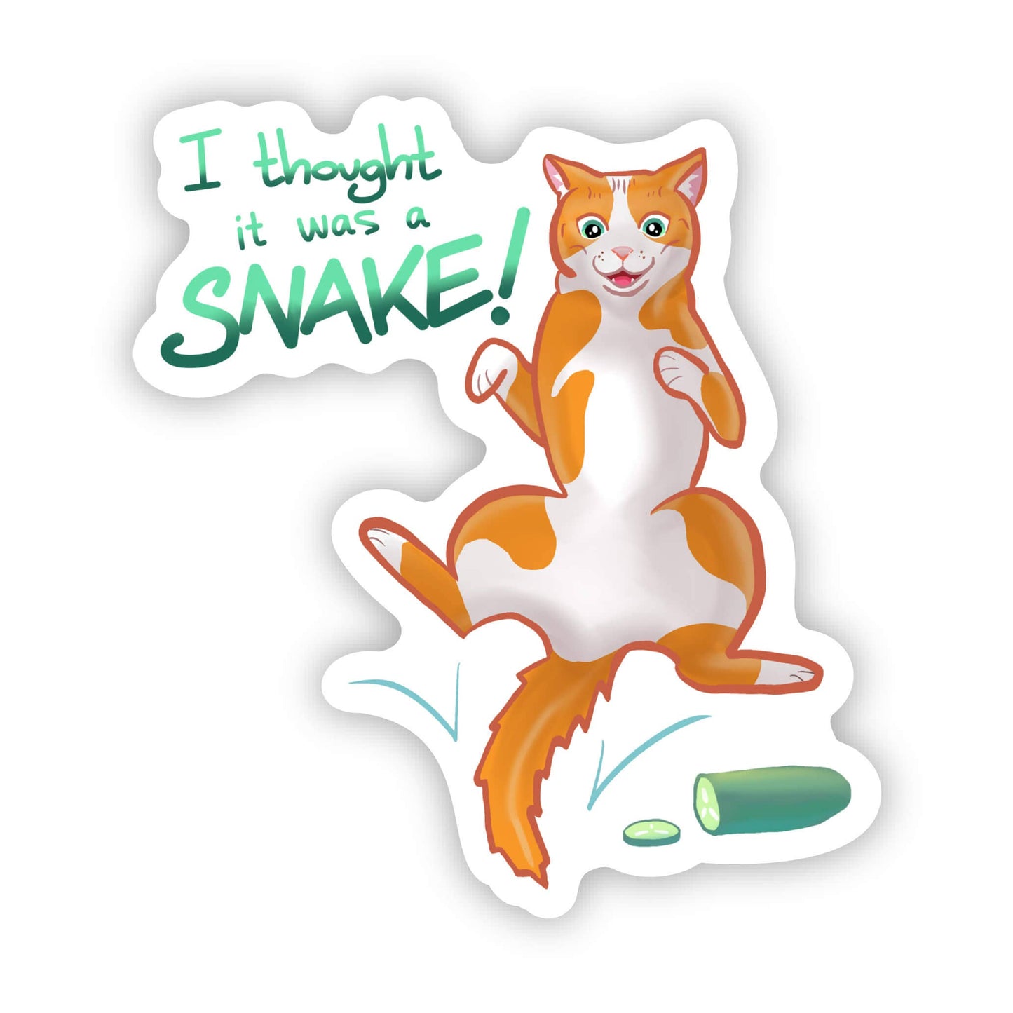 I Thought It Was A Snake Sticker - Lucky Paws BCS