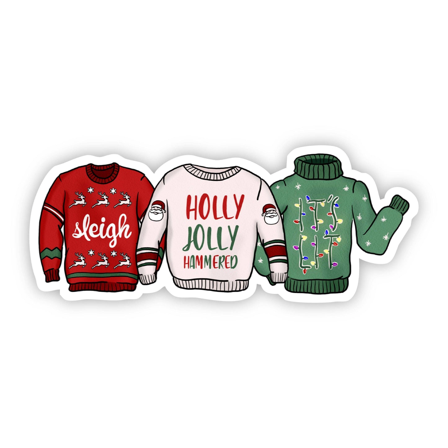 Holiday Sweater Variety Sticker - Lucky Paws BCS