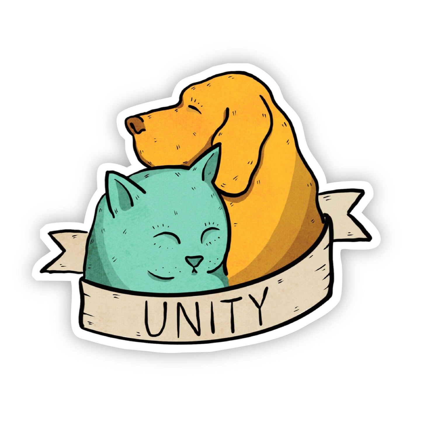 Unity Dog and Cat Sticker - Lucky Paws BCS