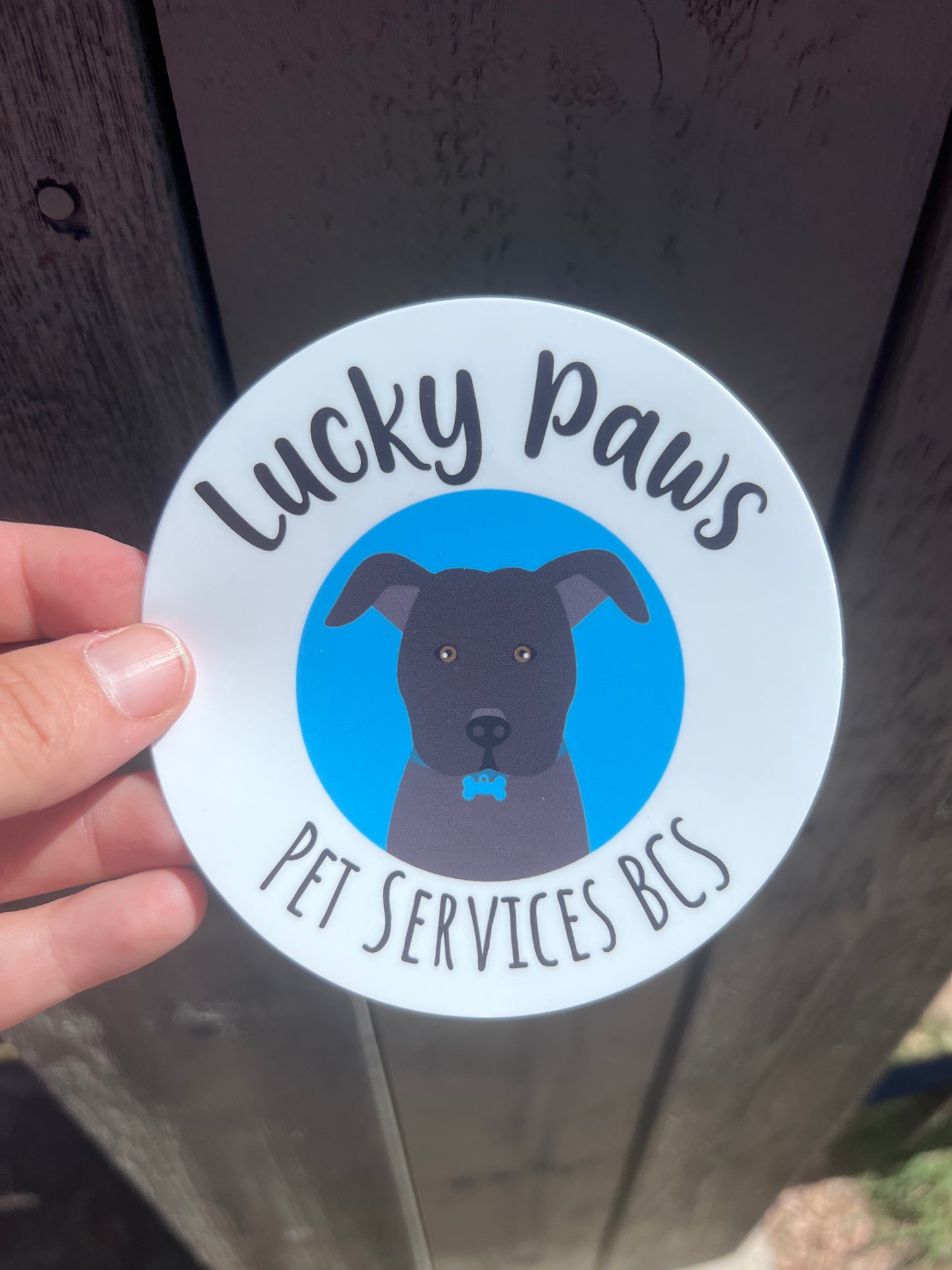 Lucky Paws Pet Services BCS Decal - Lucky Paws BCS