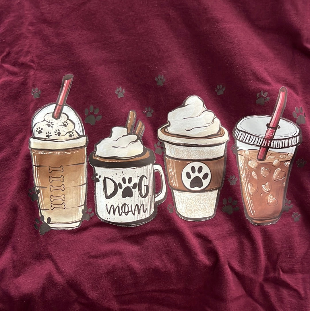 Dog Mom and Coffee Shirt - Lucky Paws BCS