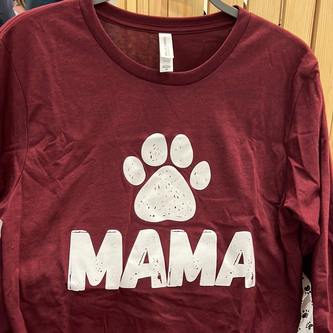 Paw Print Mom Shirt - Lucky Paws BCS