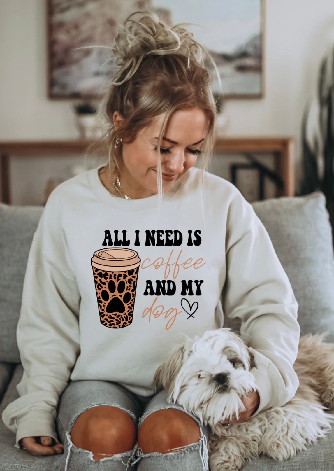 All I need is Coffee and my Dog Shirt - Lucky Paws BCS