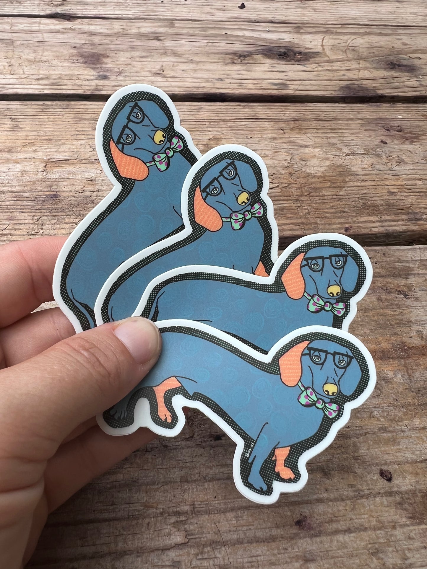 Dapper Dachsund Sticker - Lucky Paws BCS