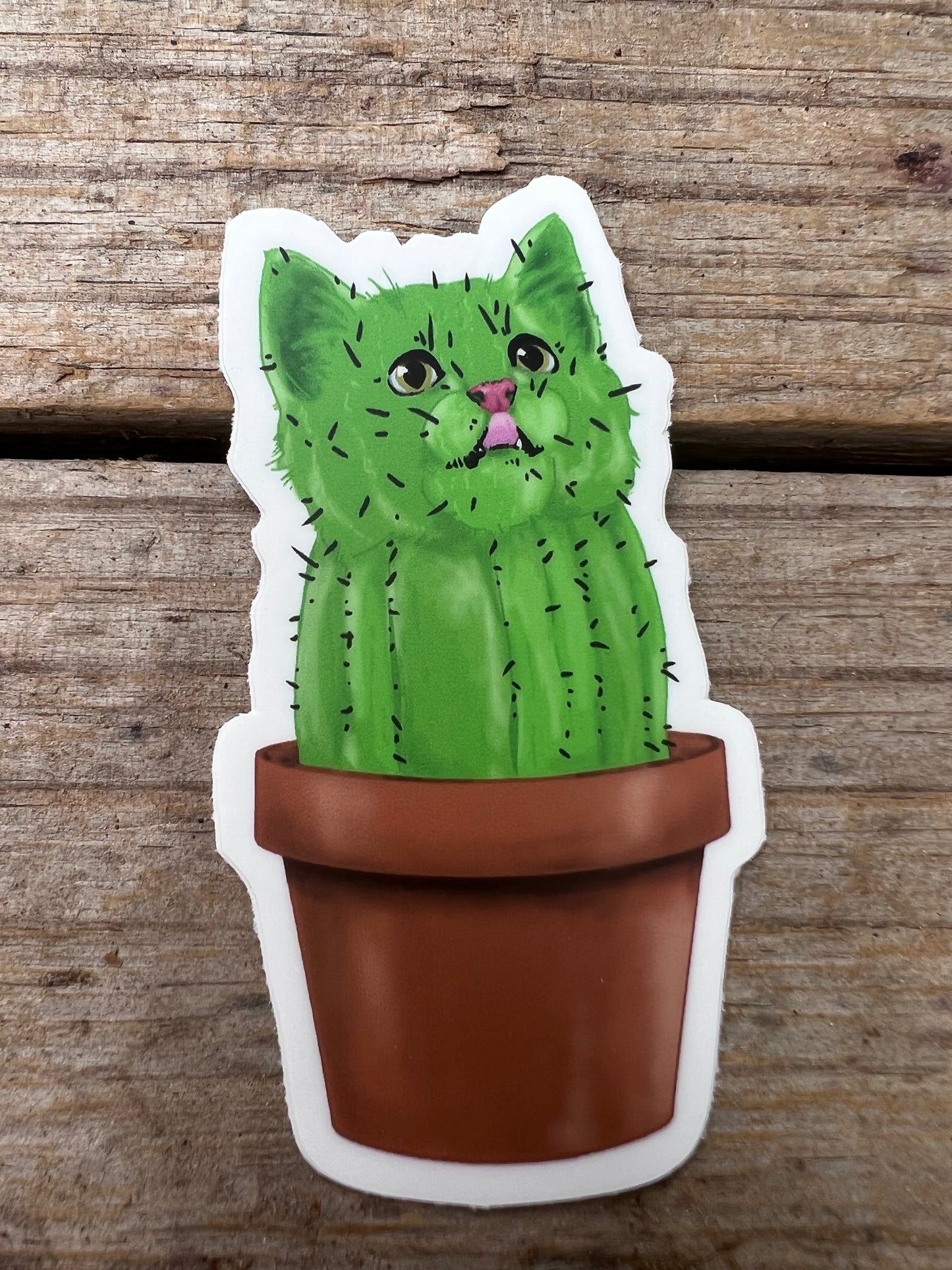 Cacti Cat Sticker - Lucky Paws BCS