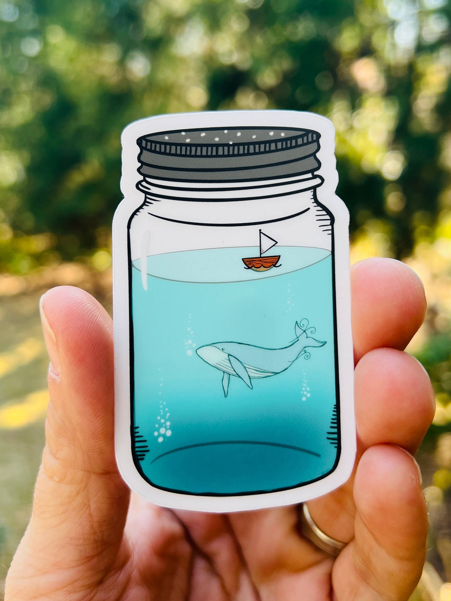 Whale in a Jar Sticker
