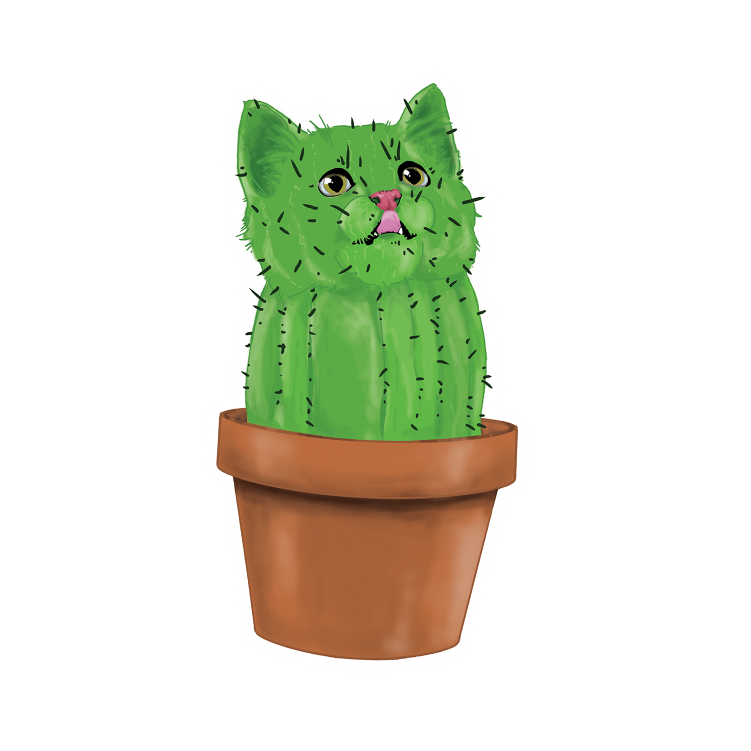 Cacti Cat Sticker - Lucky Paws BCS  