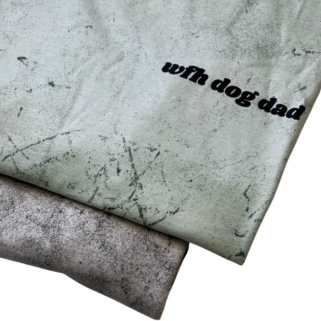 Work From Home Dog Dad - Acid Wash T-Shirt - Lucky Paws BCS  