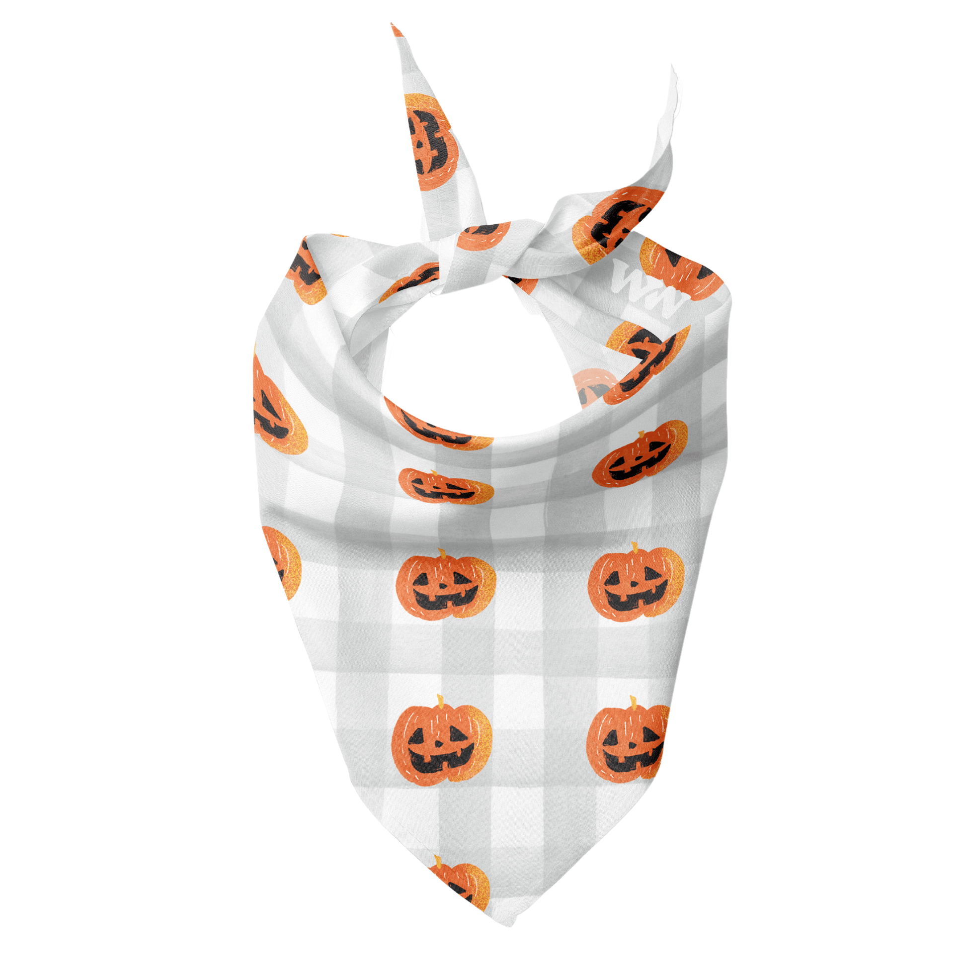 Pumpkin Plaid Dog Bandanna - Lucky Paws BCS  