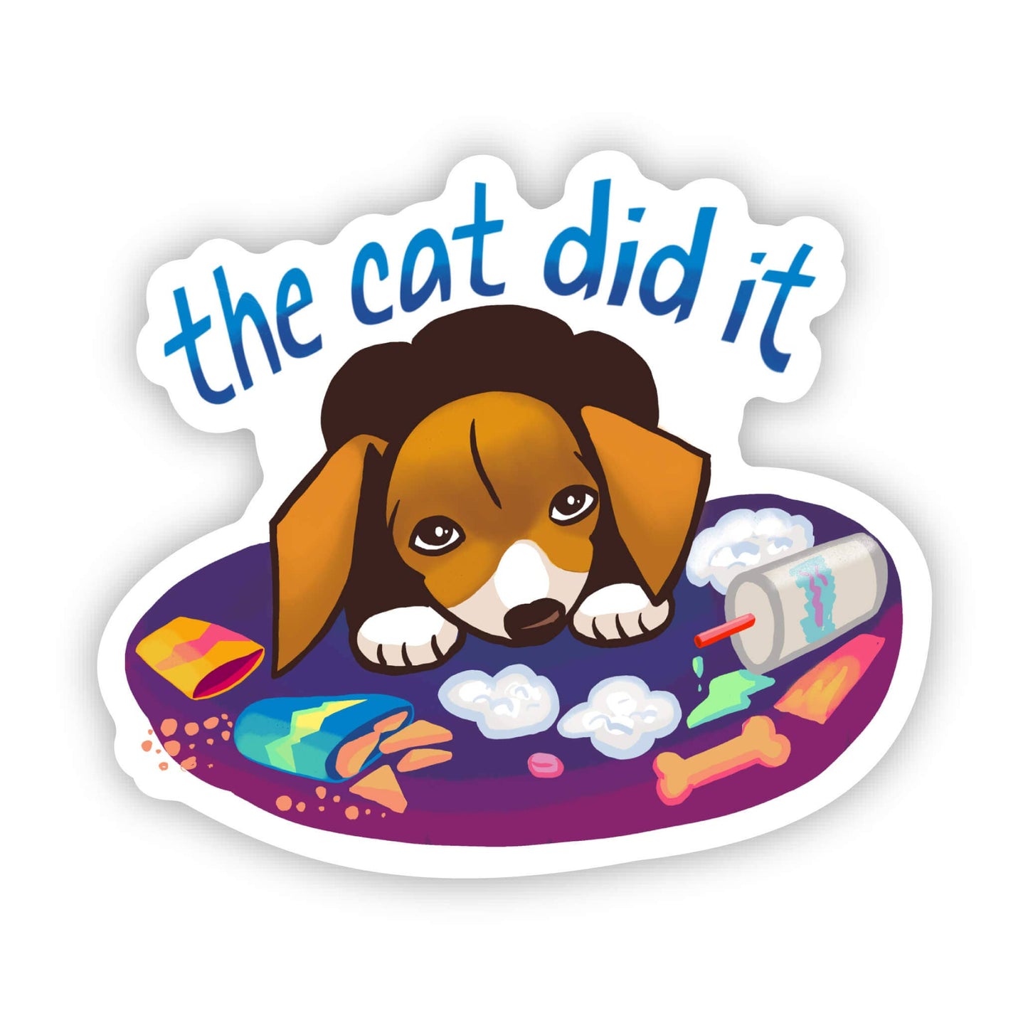 The Cat Did It Sticker