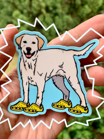 Croc-a-dog Sticker - Lucky Paws BCS  