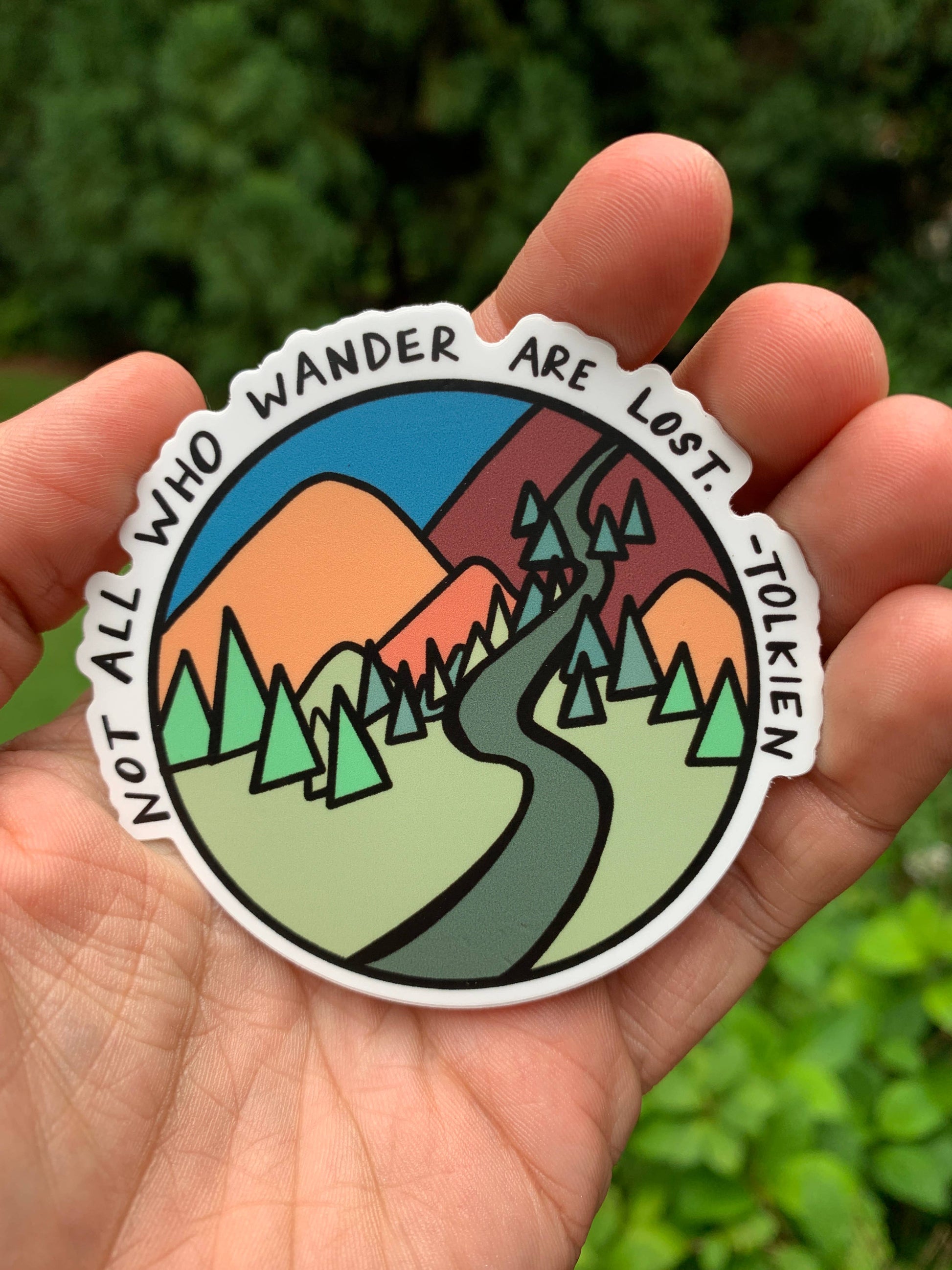 Not All Who Wander Waterproof Sticker - Lucky Paws BCS  