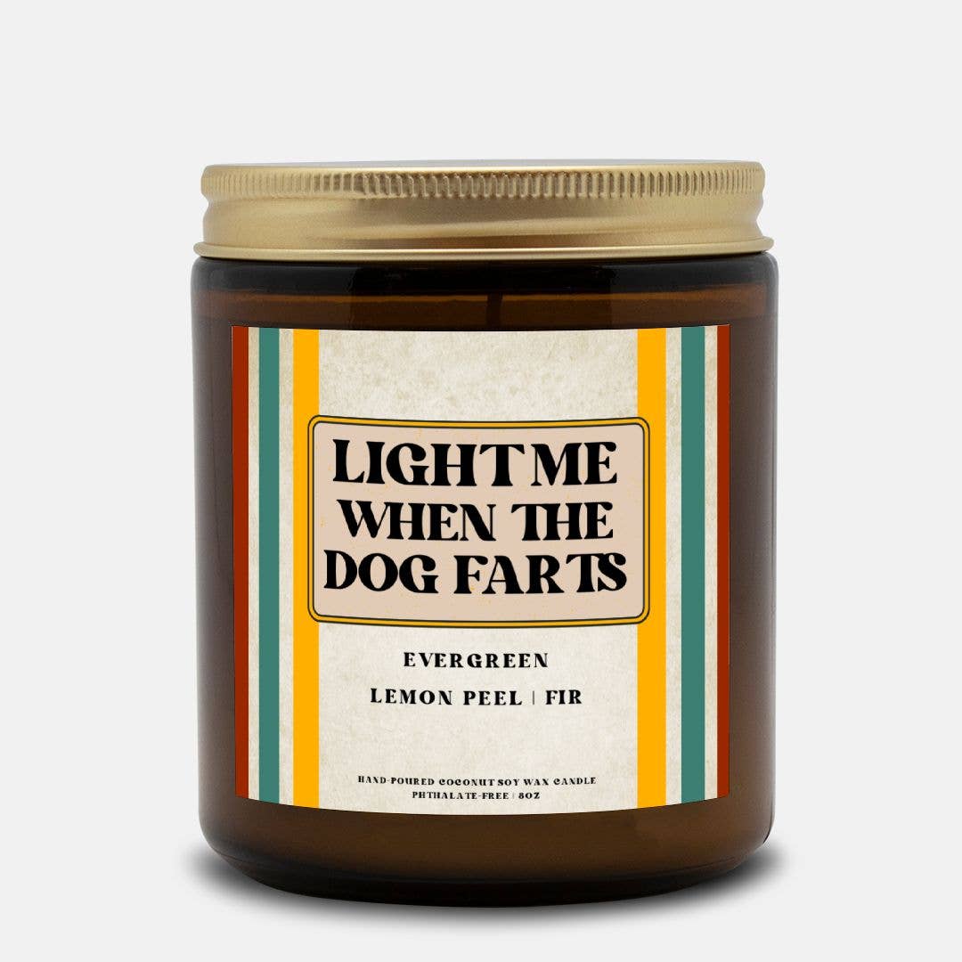 Light Me When The Dog Farts Coconut Wax Blend Novelty Candle