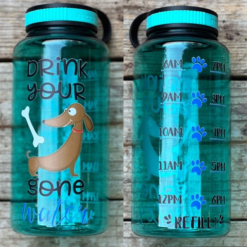 Drink Your Dog Gone Water Dachshund Water Bottle | 34oz - Lucky Paws BCS  