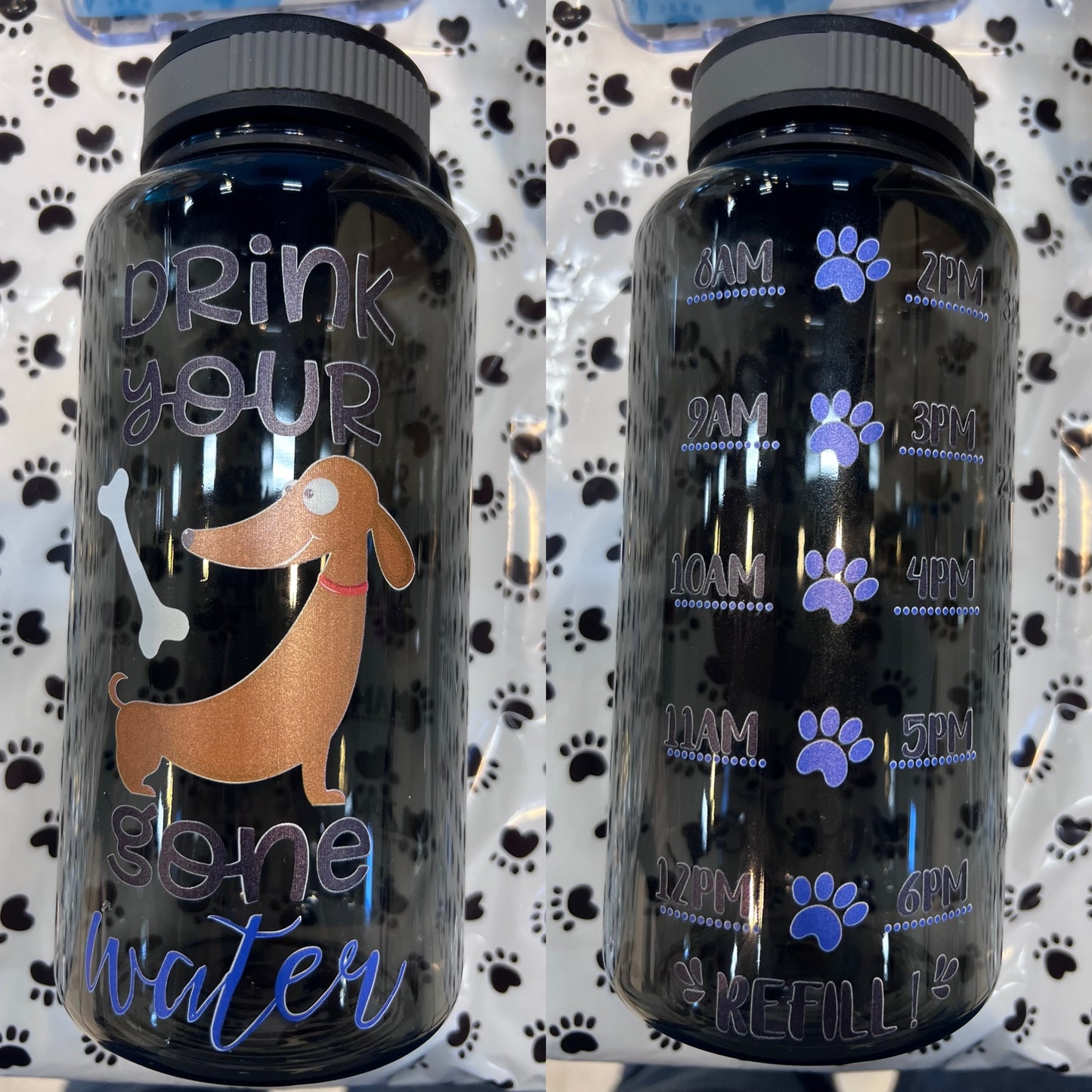 Drink Your Dog Gone Water Dachshund Water Bottle | 34oz
