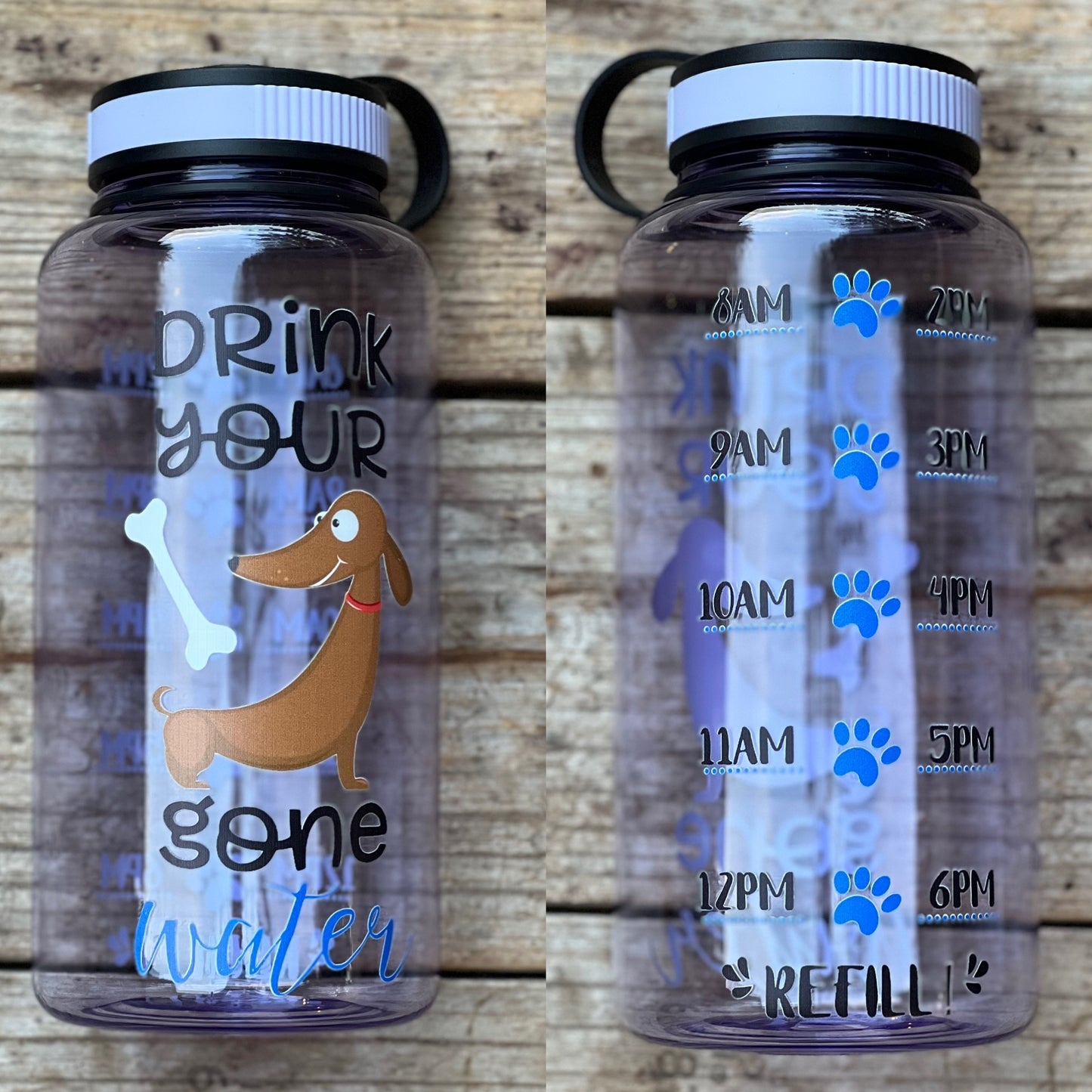 Drink Your Dog Gone Water Dachshund Water Bottle | 34oz