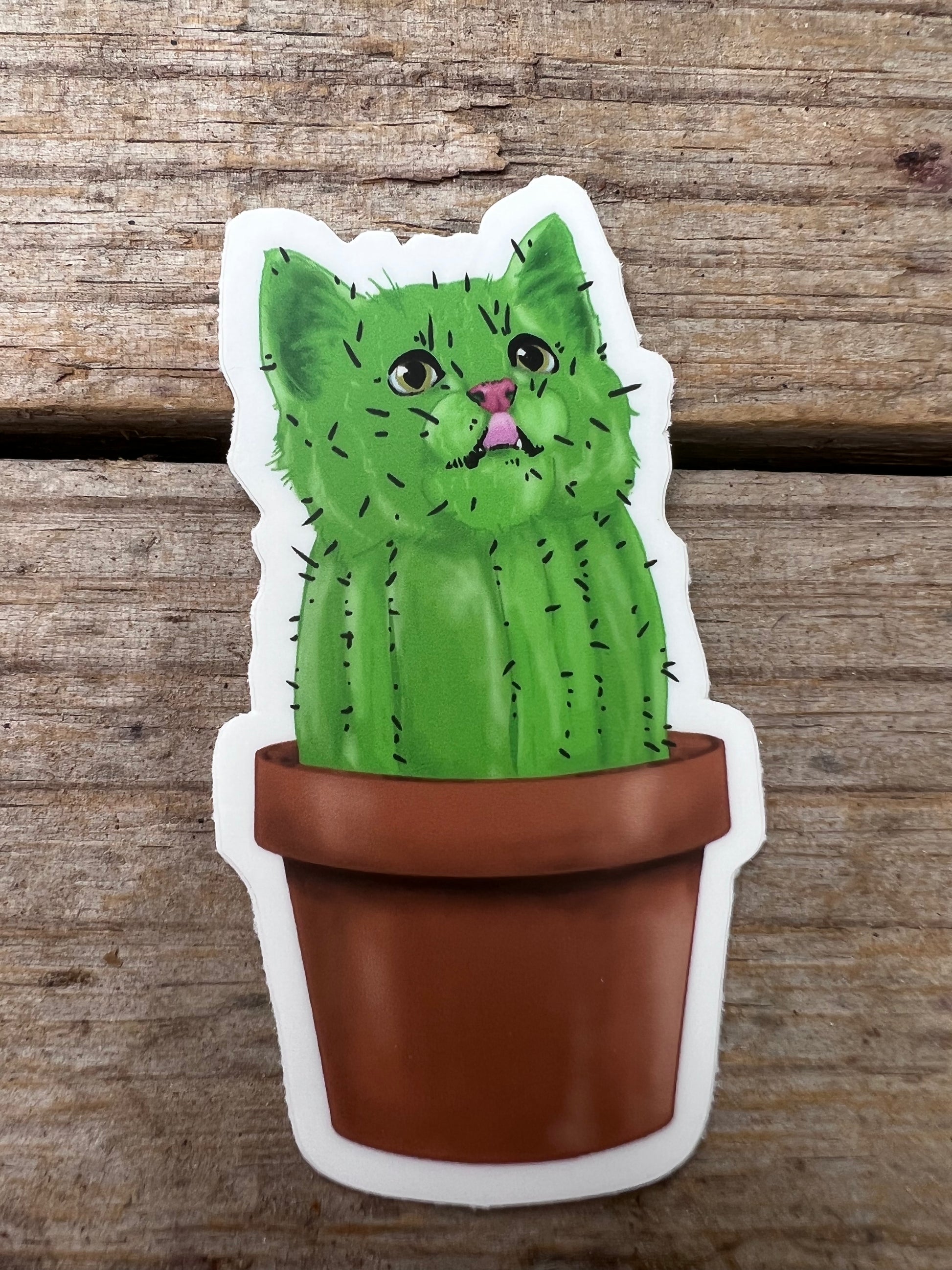 Cacti Cat Sticker - Lucky Paws BCS  
