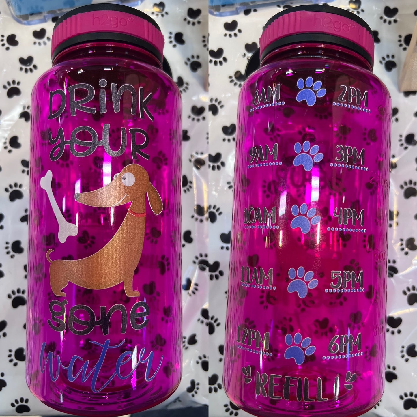 Drink Your Dog Gone Water Dachshund Water Bottle | 34oz