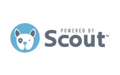 Scout logo with dog face and 'Powered by Scout+' text.